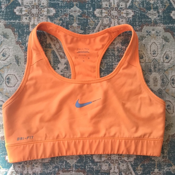 nike sports bra orange